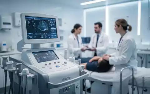 Ein modernes medizinisches Diagnosegerät in einer klinischen Umgebung zur Untersuchung von Leber- und Herzrisiken. - Foto: über boerse-global.de