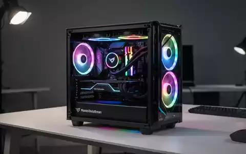 Kundenspezifischer Mini-ITX-Gaming-PC mit lebendiger RGB-Beleuchtung und High-End-Komponenten auf einem modernen Schreibtisch. - Foto: über boerse-global.de