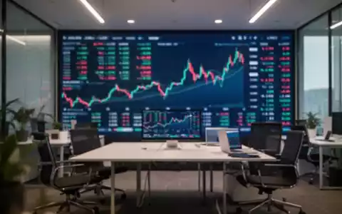 Digitales Finanzdiagramm vor einem unscharfen modernen Bürohintergrund als Symbol für Börsenwachstum. - Foto: über boerse-global.de