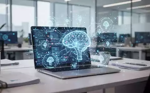 Ein moderner Büroarbeitsplatz mit einer digitalen Schnittstelle, die KI-Agenten für die Mitarbeiterbetreuung symbolisiert. - Foto: über boerse-global.de