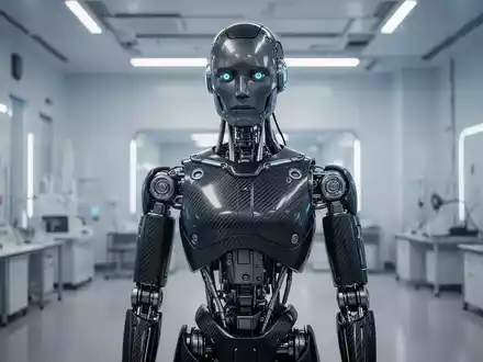 Ein hochentwickelter humanoider Roboter in einer modernen High-Tech-Forschungs- und Fertigungsanlage. - Foto: über boerse-global.de