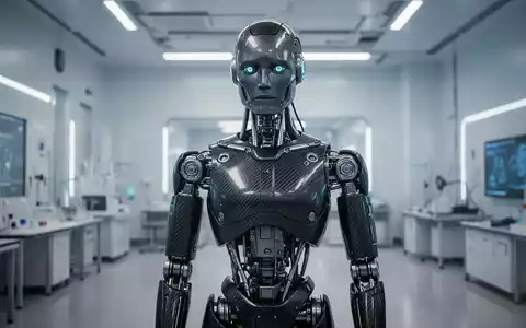 Ein hochentwickelter humanoider Roboter in einer modernen High-Tech-Forschungs- und Fertigungsanlage. - Foto: über boerse-global.de