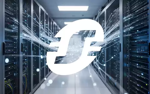 Abstraktes Bild eines modernen Rechenzentrums mit leuchtenden Servern und Glasfaserkabeln als Symbol für digitale Infrastruktur. - Foto: über boerse-global.de