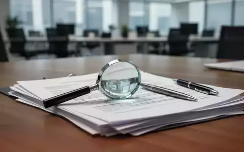 Ein Schreibtisch mit einer Lupe auf juristischen Unterlagen und einem Stift in einem modernen Büro. - Foto: über boerse-global.de