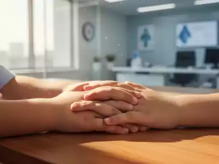 Nahaufnahme der Hände eines Kindes in einem warmen, hellen Raum als Symbol für die Aufklärung über juvenile Arthritis. - Foto: über boerse-global.de