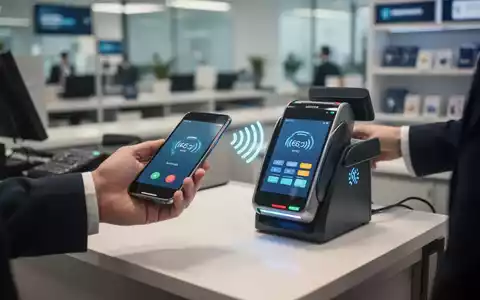 Nahaufnahme eines Smartphones bei der kontaktlosen Zahlung an einem modernen Kassenterminal. - Foto: über boerse-global.de