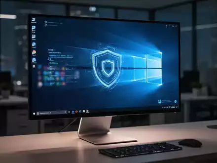 Moderner Computerarbeitsplatz mit hochwertigem Monitor in professionellem Büro. - Foto: über boerse-global.de