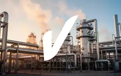 Moderne Industrieanlage zur chemischen Verarbeitung mit Edelstahlrohren und Reaktoren bei Sonnenaufgang. - Foto: über boerse-global.de