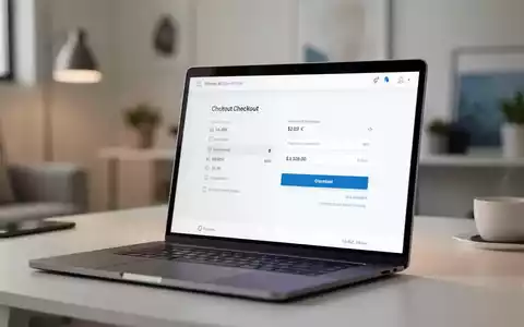 Ein Laptop-Bildschirm zeigt einen digitalen Bezahlvorgang, Symbol für moderne E-Commerce-Zahlungsintegration. - Foto: über boerse-global.de