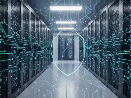 Leuchtendes digitales Rechenzentrum für Microsofts KI-gestützte Cybersicherheit und automatisierte Bedrohungsabwehr. - Foto: über boerse-global.de