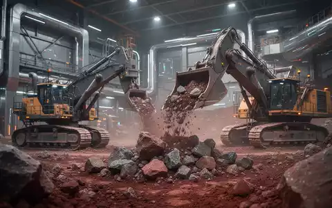 Moderne Bergbauanlage mit industriellen Maschinen und Mineralienabbau. - Foto: über boerse-global.de