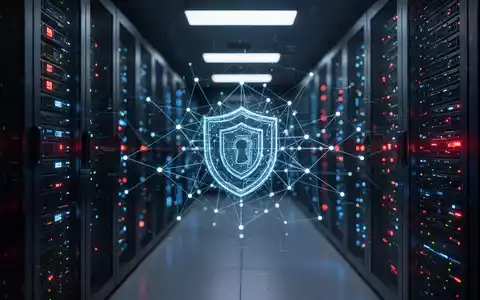 Digitale Repräsentation einer Netzwerkinfrastruktur in einem Serverraum als Symbol für IT-Sicherheit. - Foto: über boerse-global.de