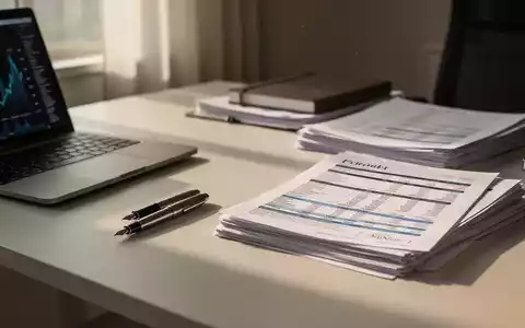 Ein moderner Schreibtisch mit Laptop und Steuerunterlagen in einem hellen, professionellen Büro. - Foto: über boerse-global.de