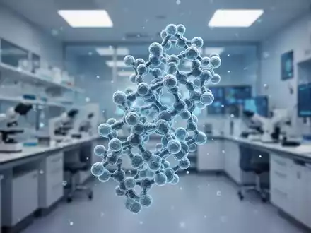 3D-Modell einer Protein-Struktur in einem modernen medizinischen Forschungslabor zur Veranschaulichung molekularer Prozesse. - Foto: über boerse-global.de