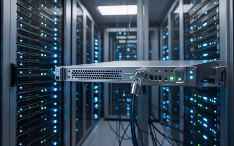 Nahaufnahme moderner Serverhardware in einem Rechenzentrum, die Unternehmenssicherheitsinfrastruktur hervorhebt. - Foto: über boerse-global.de