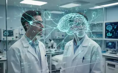 Wissenschaftler betrachtet in einem modernen Labor eine digitale Visualisierung neuronaler Netzwerke auf einem Bildschirm. - Foto: über boerse-global.de