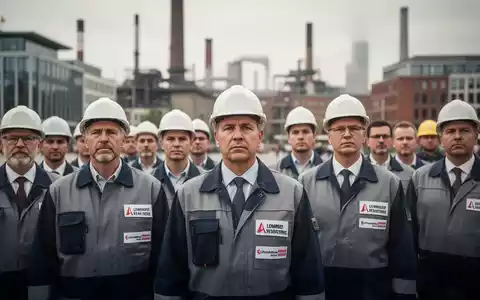 Gewerkschaftsmitglieder und Arbeitnehmervertreter bei einer Protestkundgebung in einer niedersächsischen Stadt. - Foto: über boerse-global.de