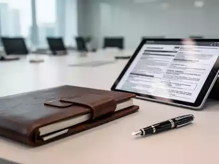 Ein moderner Konferenztisch mit Tablet und Notizblock als Symbol für arbeitsrechtliche Fortbildungen. - Foto: über boerse-global.de
