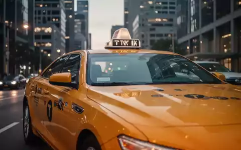 Ein modernes Taxi parkt in einer urbanen Kulisse bei Dämmerung, symbolisch für die aktuelle wirtschaftliche Lage. - Foto: über boerse-global.de