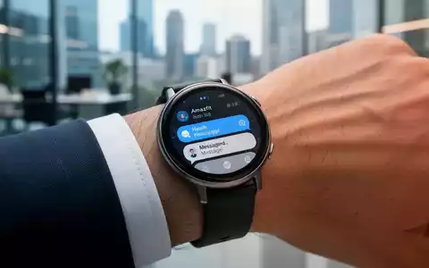Eine hochwertige Amazfit-Smartwatch am Handgelenk zeigt eine interaktive Nachrichtenbenachrichtigung auf dem Display. - Foto: über boerse-global.de