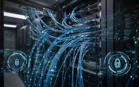 Moderne Serverinfrastruktur mit digitalen Sicherheitsvisualisierungen als Symbol für Cybersicherheit und IT-Compliance. - Foto: über boerse-global.de