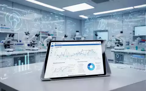 Digitale Datenvisualisierung und KI-Analytik in einem modernen klinischen Forschungsumfeld. - Foto: über boerse-global.de