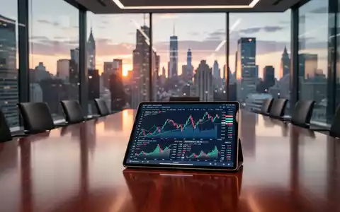 Digitales Tablet mit Finanzwachstumsdiagrammen in einem modernen Firmenkonferenzraum. - Foto: über boerse-global.de