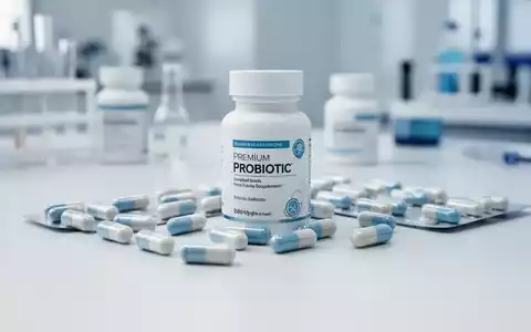 Nahaufnahme von Probiotika-Kapseln auf einer sterilen Laboroberfläche. - Foto: über boerse-global.de