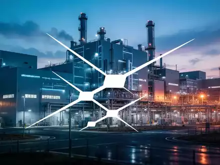Abstrakte Darstellung einer modernen Halbleiterfertigungsanlage in einer gedĂ€mpften, industriellen AtmosphĂ€re. - Foto: ĂŒber boerse-global.de