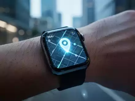 Eine Apple Watch mit einer digitalen Kartenansicht am Handgelenk zur Standortbestimmung. - Foto: über boerse-global.de