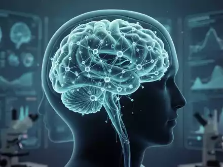 Abstrakte Darstellung eines neuronalen Netzwerks im menschlichen Gehirn als Symbol für neurologische Forschung. - Foto: über boerse-global.de