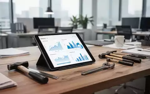 Ein moderner Schreibtisch mit digitalem Tablet und handwerklichen Werkzeugen, der den Wandel am Arbeitsmarkt symbolisiert. - Foto: über boerse-global.de