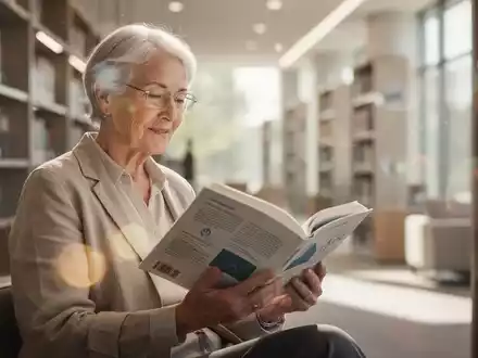 Eine ältere Person liest konzentriert in einem hellen, modernen Raum als Symbol für kognitive Gesundheit im Alter. - Foto: über boerse-global.de