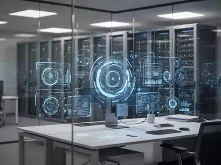 Moderner Büroarbeitsplatz mit digitaler Datenvisualisierung und technologisch fortschrittlicher IT-Infrastruktur. - Foto: über boerse-global.de