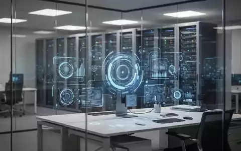 Moderner Büroarbeitsplatz mit digitaler Datenvisualisierung und technologisch fortschrittlicher IT-Infrastruktur. - Foto: über boerse-global.de