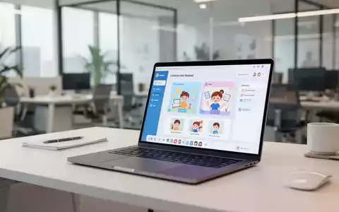 Moderner Arbeitsplatz mit Laptop, auf dem eine digitale Lernplattform zur beruflichen Weiterbildung zu sehen ist. - Foto: über boerse-global.de