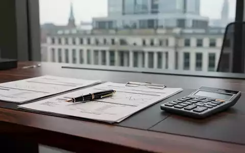 Ein moderner Schreibtisch mit Finanzunterlagen und einem Taschenrechner in einem professionellen Büro. - Foto: über boerse-global.de