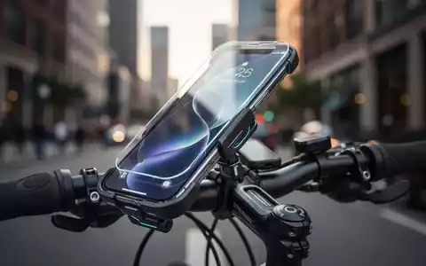 Ein modernes Smartphone in einer robusten Schutzhülle, sicher montiert am Lenker eines Fahrrads. - Foto: über boerse-global.de