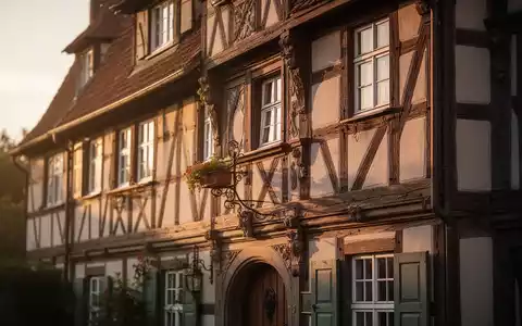 Detailaufnahme einer historischen Fachwerkfassade bei warmem Licht als Symbol für den Erhalt des kulturellen Erbes. - Foto: über boerse-global.de