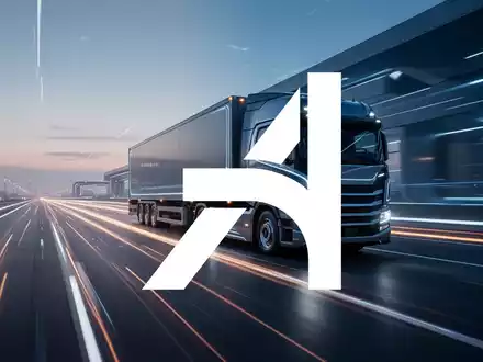 Moderner Lkw auf einer futuristischen Autobahn bei Dämmerung, Symbol für autonomes Fahren und Logistikinnovation. - Foto: über boerse-global.de