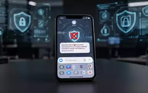 Ein Smartphone-Bildschirm zeigt eine verdächtige Nachricht, die vor Cyber-Bedrohungen und Malware-Risiken warnt. - Foto: über boerse-global.de