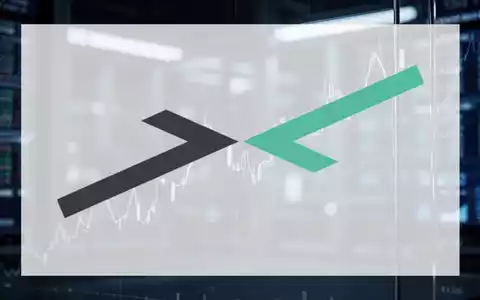 Abstrakte Darstellung eines fallenden Finanzmarkttrends im Technologiesektor mit kühler, professioneller Beleuchtung. - Foto: über boerse-global.de