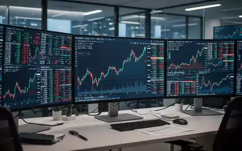 Moderne Finanz-Monitore mit steigenden Börsenkursen in einem professionellen Büro - Foto: über boerse-global.de