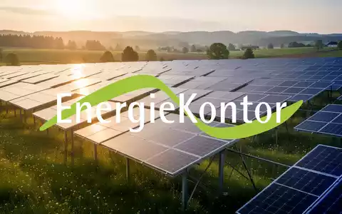 Moderne Solarpark-Anlage in einer bayerischen Wiesenlandschaft bei Sonnenuntergang. - Foto: über boerse-global.de