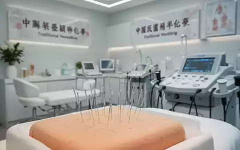 Nahaufnahme von Akupunkturnadeln und medizinischer Ausrüstung in einer modernen TCM-Klinik. - Foto: über boerse-global.de