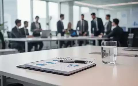 Ein moderner, aufgeräumter Schreibtisch in einem Büro, der das Thema betriebliche Vorsorge und Absicherung symbolisiert. - Foto: über boerse-global.de