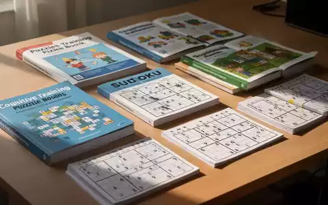 Verschiedene gedruckte Rätselbücher und Sudoku-Blöcke auf einem Schreibtisch als Symbol für kognitives Gehirntraining. - Foto: über boerse-global.de