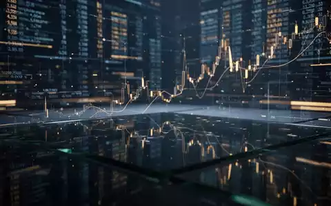 Abstrakte Darstellung eines volatilen Finanzmarktes mit digitalen Lichteffekten und einer spannungsgeladenen Atmosphäre. - Foto: über boerse-global.de