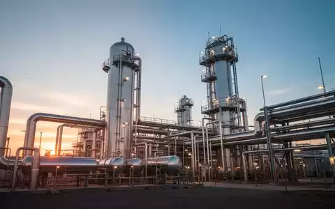 Moderne Helium-Förderanlage bei Sonnenuntergang als Symbol für Energieinvestitionen. - Foto: über boerse-global.de