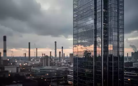 Moderne Industrielandschaft bei Dämmerung als Symbol für die wirtschaftliche Stagnation in Deutschland. - Foto: über boerse-global.de